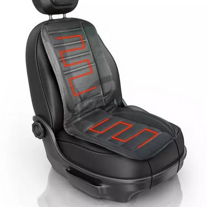 Heated Car Seat Cushion with Full Back Coverage and 12V Plug for Winter Drives