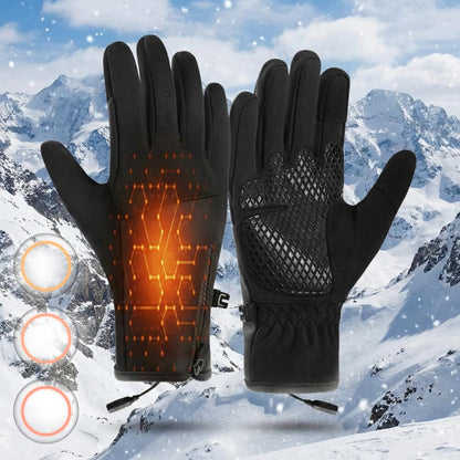 Rechargeable Heated Gloves with 3 Heat Levels, Touchscreen Winter Gloves for Men and Women