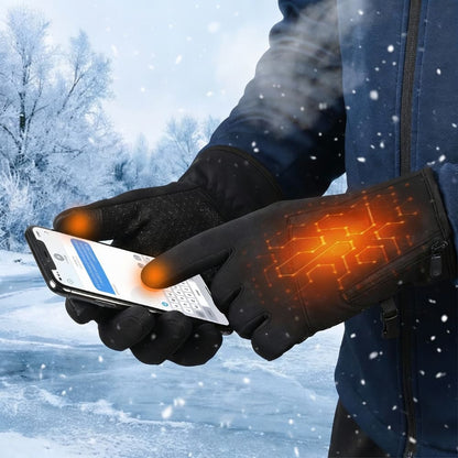 Rechargeable Heated Gloves with 3 Heat Levels, Touchscreen Winter Gloves for Men and Women