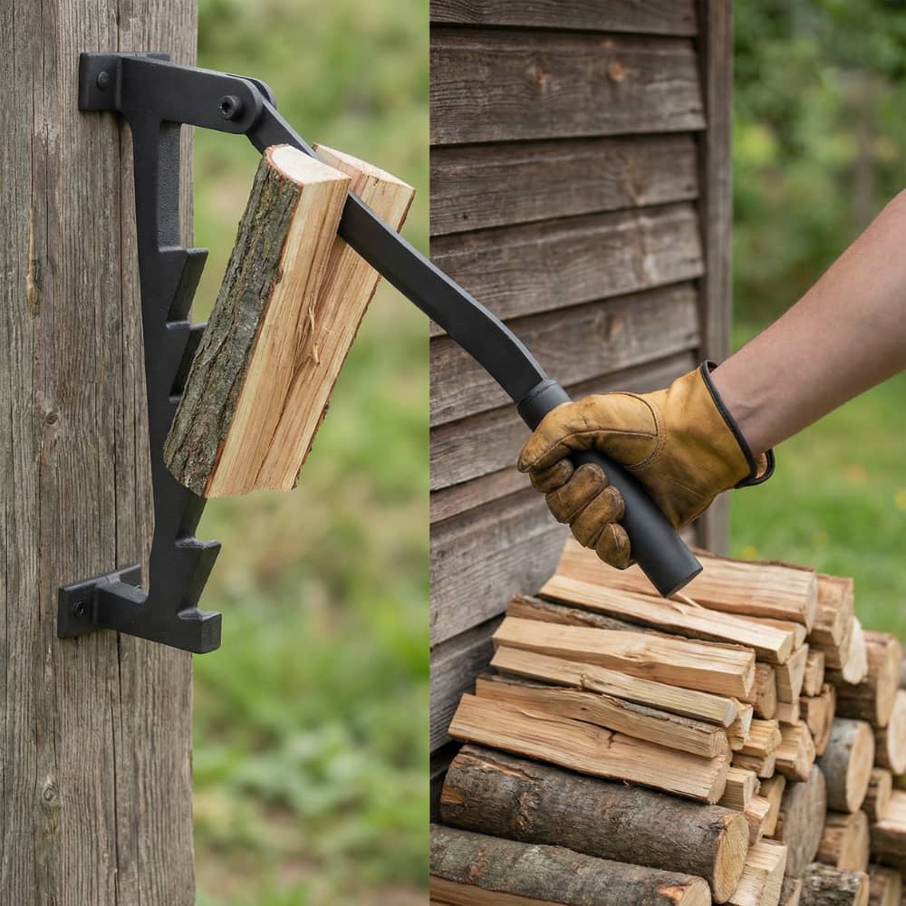 Obsetic Manual Firewood Splitter Wall Mount