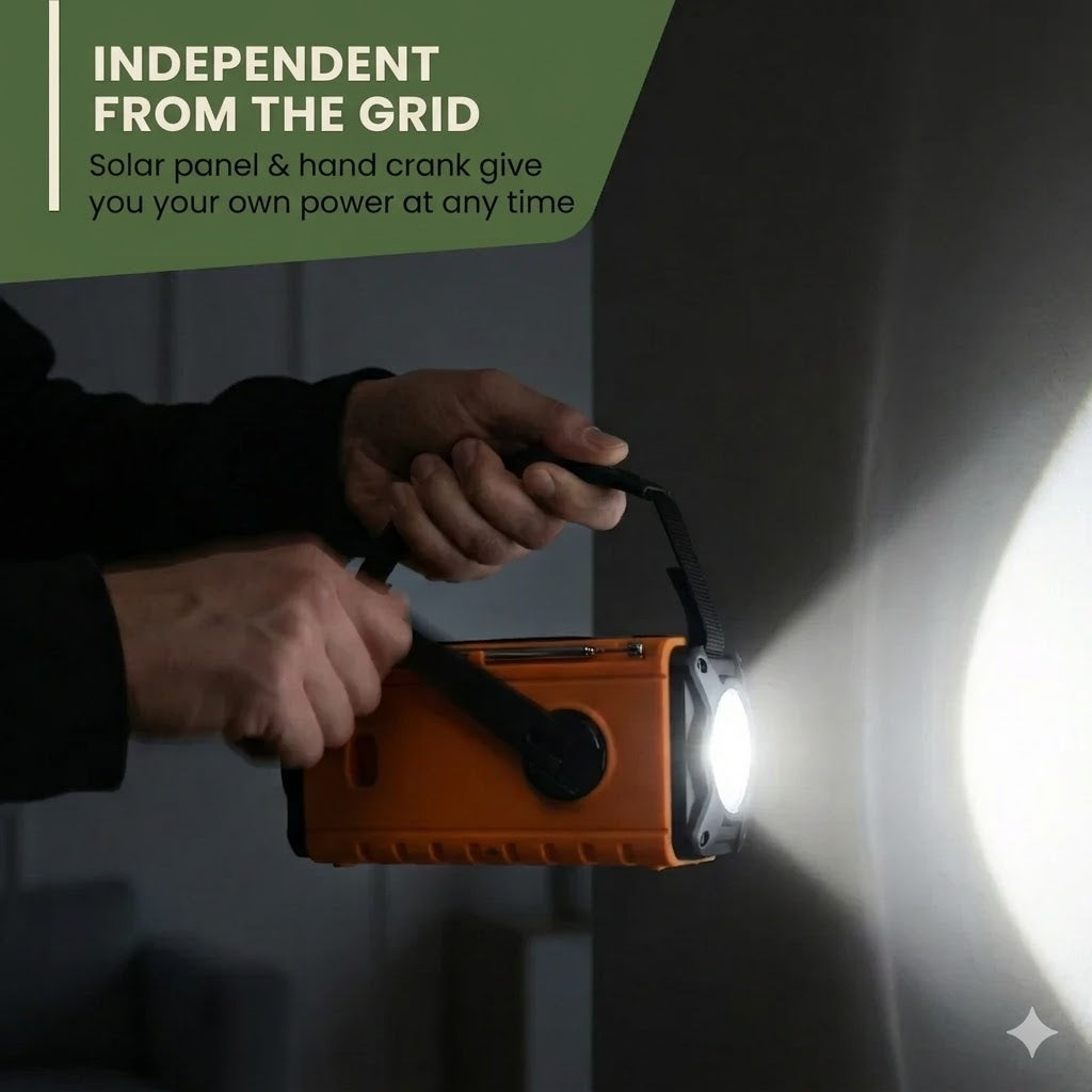 Obsetic Pro Emergency Solar and Hand Crank Radio