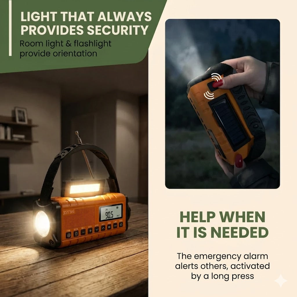 Obsetic Pro Emergency Solar and Hand Crank Radio