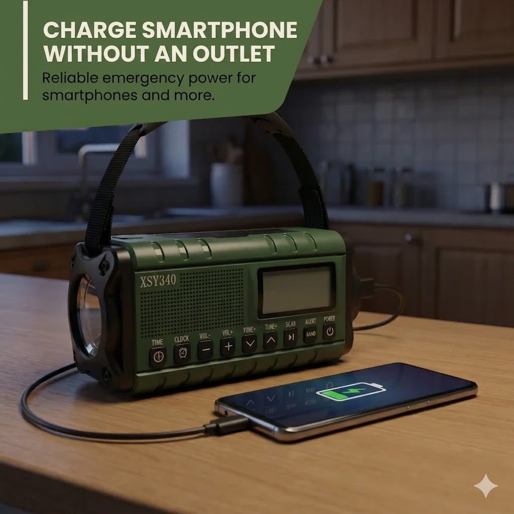 Obsetic Pro Emergency Solar and Hand Crank Radio