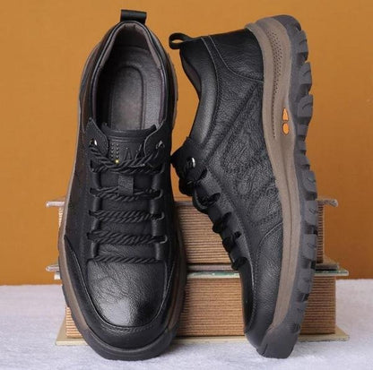Hand-Sewn Leather Casual Shoes Orthopedic Support for Men