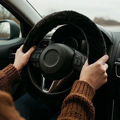 Premium Leather Steering Wheel Cover