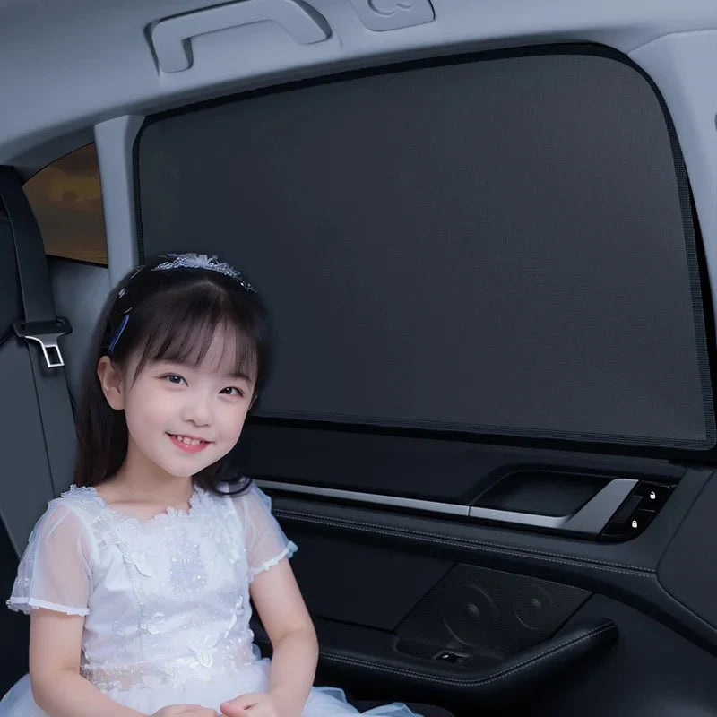 Magnetic Car Side Window Sun Shade, UV Protection Privacy Curtain