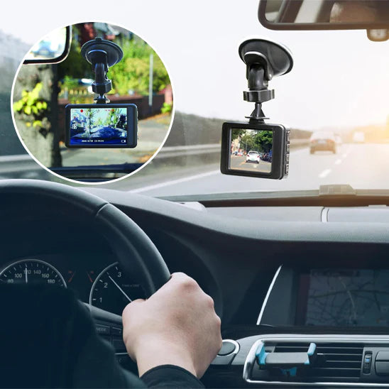Compact HD Car Dash Camera with Night Vision and Continuous Recording