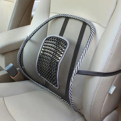 Lumbar Cushion for Car, Breathable Mesh Back Support with Massage Beads