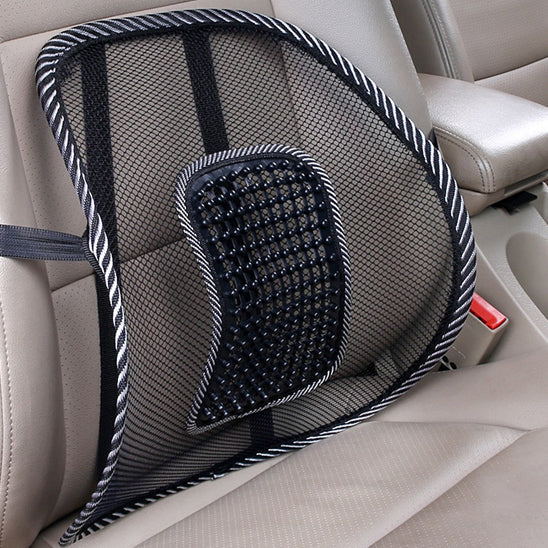Lumbar Cushion for Car, Breathable Mesh Back Support with Massage Beads