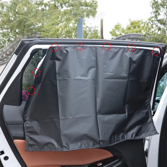Magnetic Car Side Window Sun Shade, UV Protection Privacy Curtain
