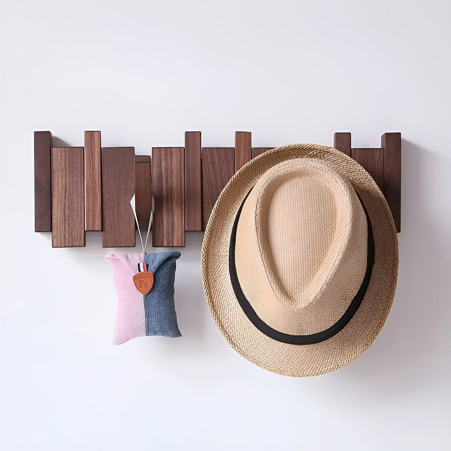 Foldable Wall Hook Rack with Magnetic Design
