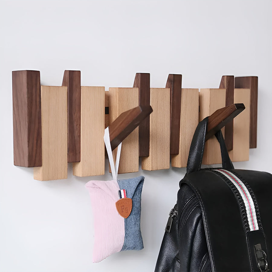Foldable Wall Hook Rack with Magnetic Design