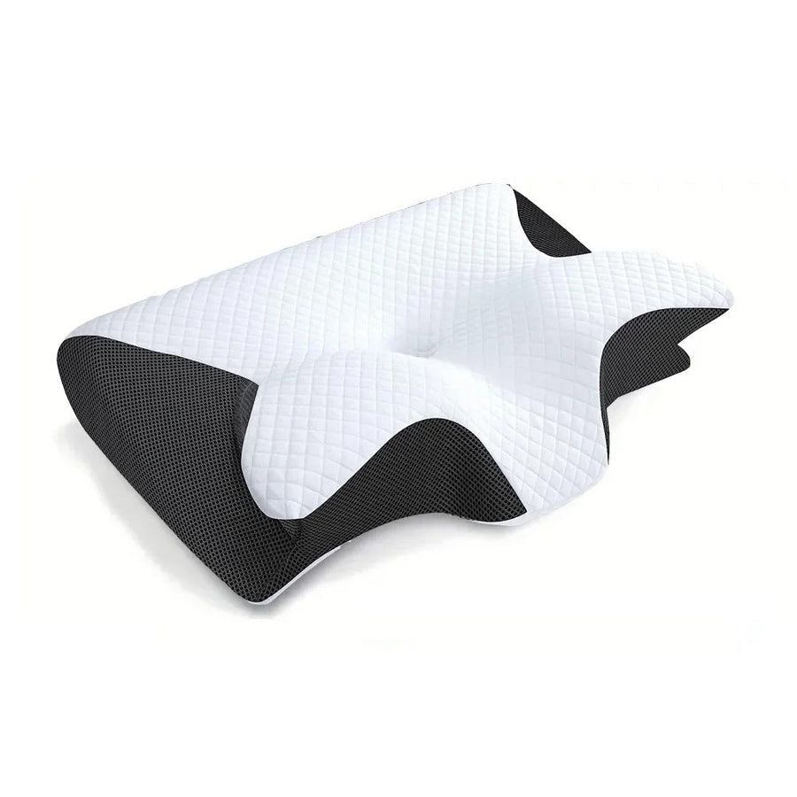 Ergonomic Memory Foam Pillow with Contoured Support Design