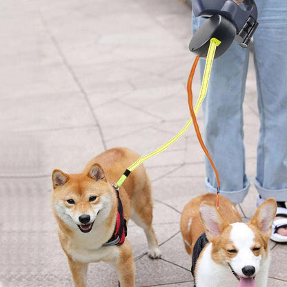 DualDog Retractable Double Dog Leash 360 Degree Rotation