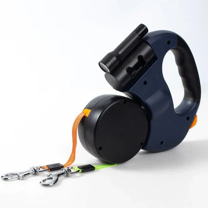 DualDog Retractable Double Dog Leash 360 Degree Rotation