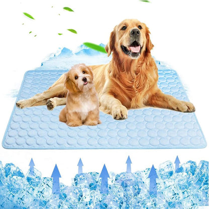 Dog Cooling Mat with Breathable Ice Silk and Washable Surface