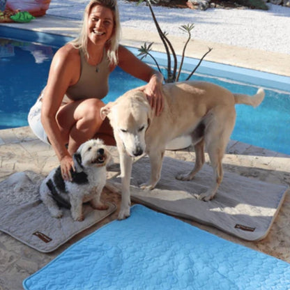 Dog Cooling Mat with Breathable Ice Silk and Washable Surface