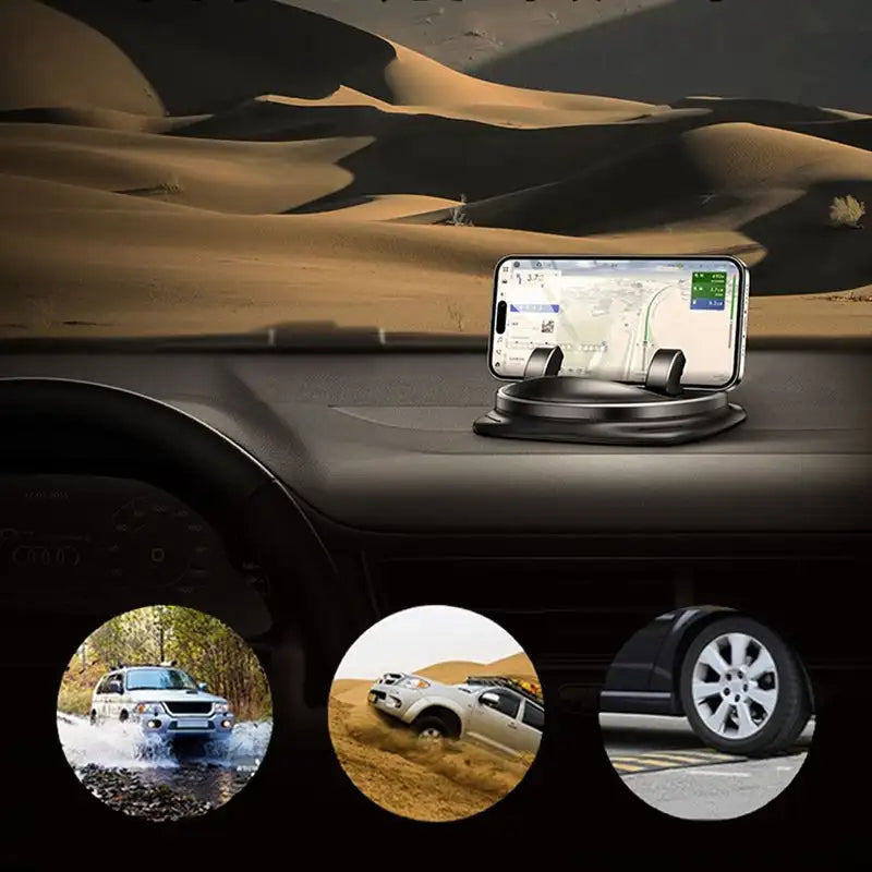 Rotating Car Phone Holder with 360 Degree Adjustable Viewing Angle