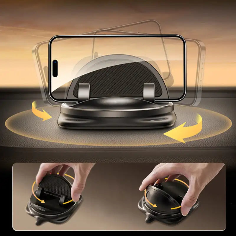 Rotating Car Phone Holder with 360 Degree Adjustable Viewing Angle