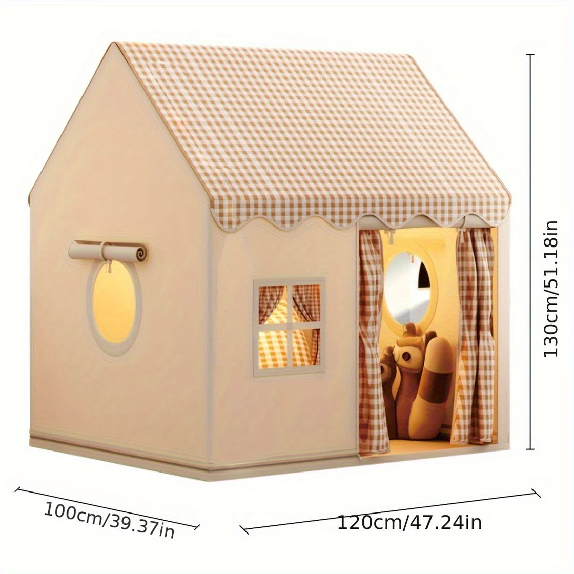 Indoor Playhouse for Kids, Spacious and Cozy Design