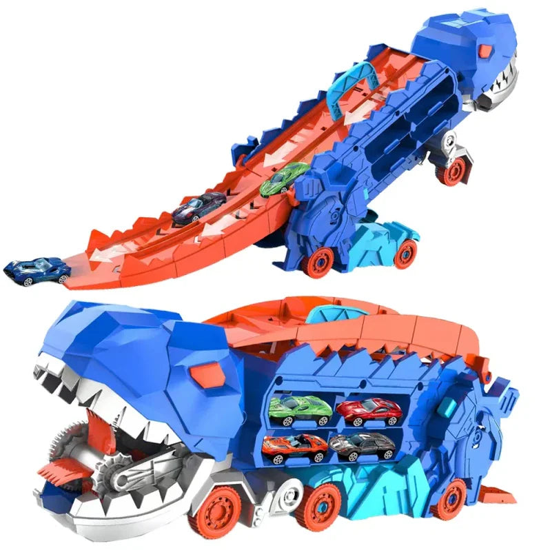 Dinosaur Racing Toy Set, Transforming Play Track Adventure