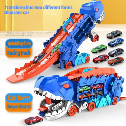Dinosaur Racing Toy Set, Transforming Play Track Adventure