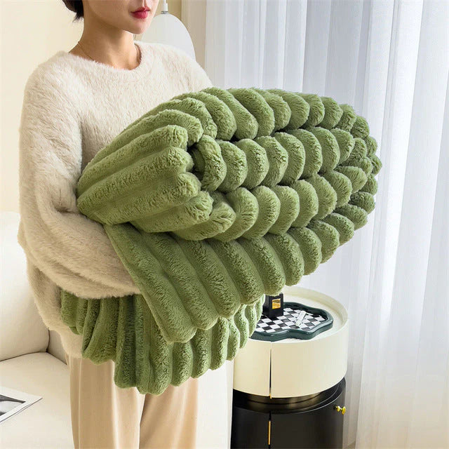 Luxury Faux Fur Blanket Soft Warm Stylish Throw