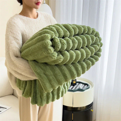 Luxury Faux Fur Blanket Soft Warm Stylish Throw