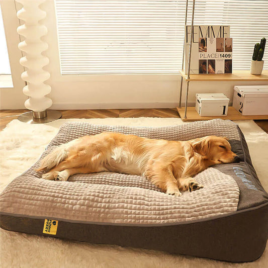 Orthopedic Dog Bed with Head Pillow, Luxury Comfort Support