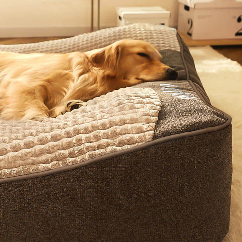 Orthopedic Dog Bed with Head Pillow, Luxury Comfort Support