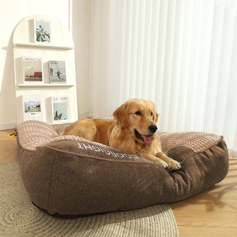 Orthopedic Dog Bed with Head Pillow, Luxury Comfort Support