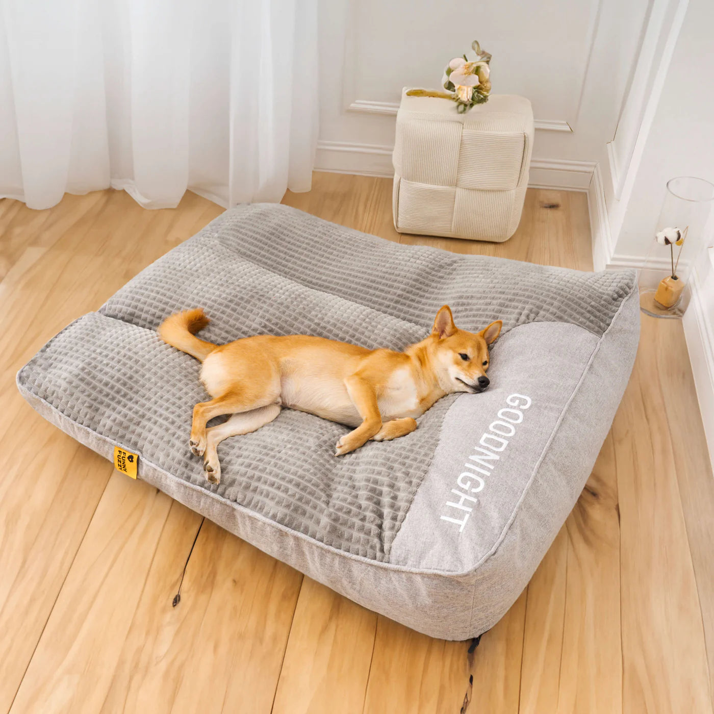 Orthopedic Dog Bed with Head Pillow, Luxury Comfort Support