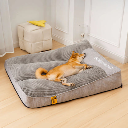 Orthopedic Dog Bed with Head Pillow, Luxury Comfort Support