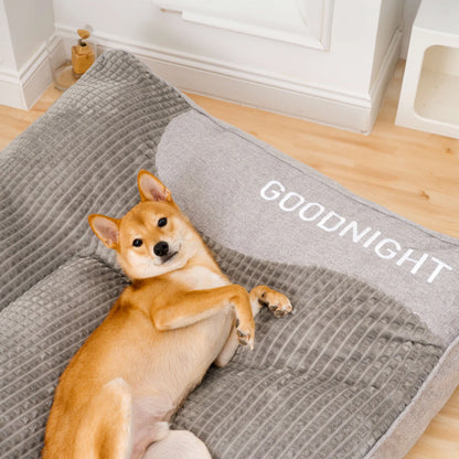 Orthopedic Dog Bed with Head Pillow, Luxury Comfort Support
