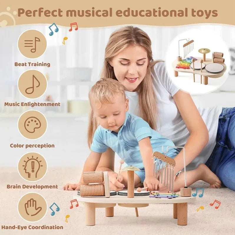 Music Station Wooden Musical Toy Set for Kids