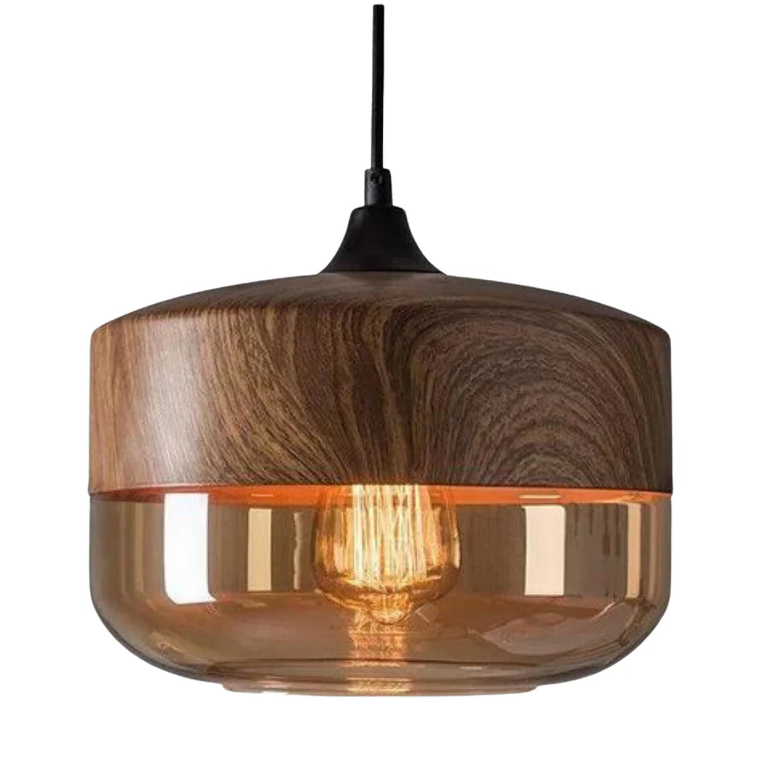 Scandinavian Glass Pendant Light, Adjustable Height Indoor Lighting
