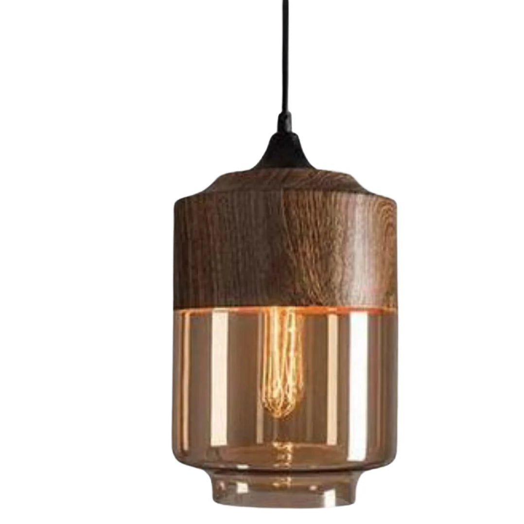 Scandinavian Glass Pendant Light, Adjustable Height Indoor Lighting