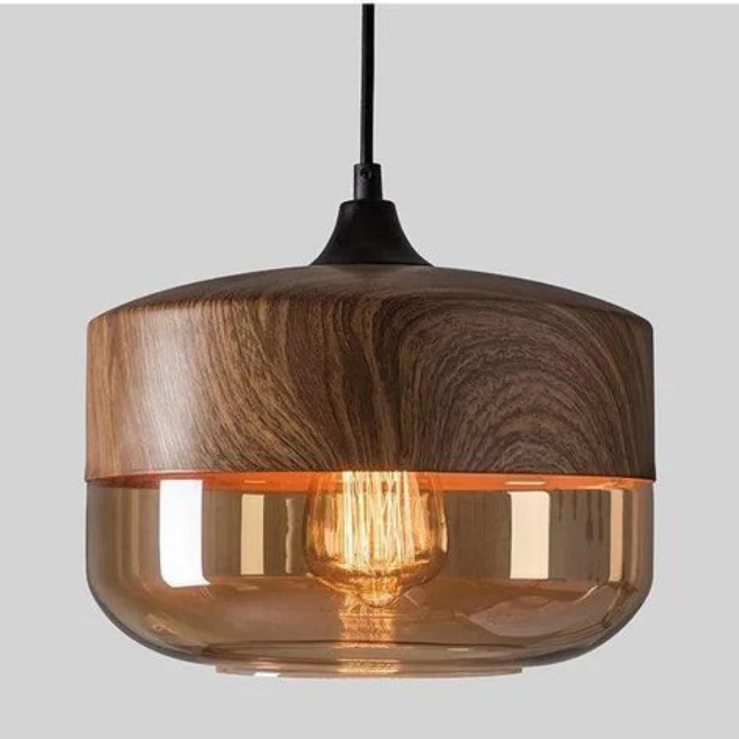 Scandinavian Glass Pendant Light, Adjustable Height Indoor Lighting