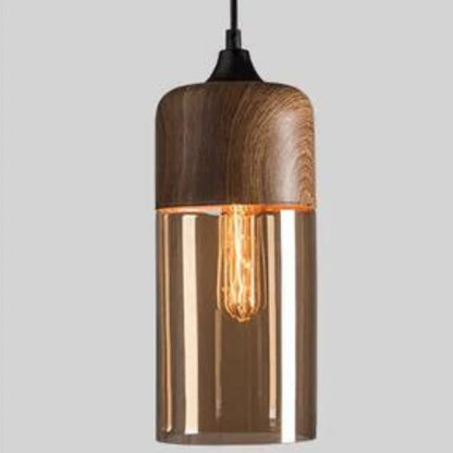Scandinavian Glass Pendant Light, Adjustable Height Indoor Lighting
