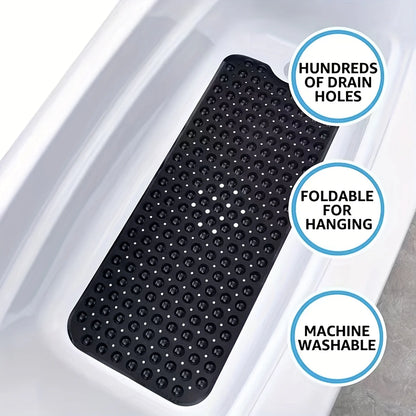 Non Slip Bath Mat XL, Extra Long Anti Skid Shower and Bathtub Mat