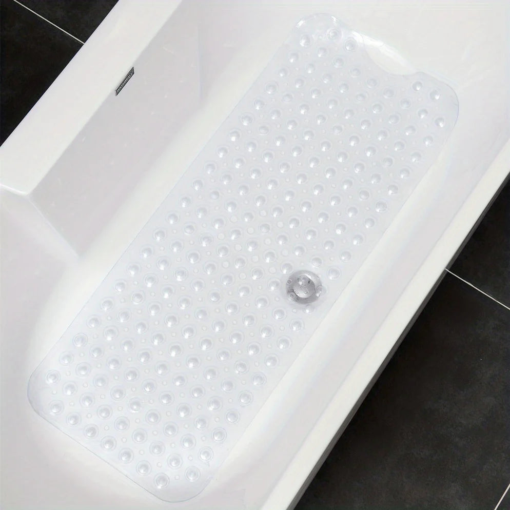 Non Slip Bath Mat XL, Extra Long Anti Skid Shower and Bathtub Mat