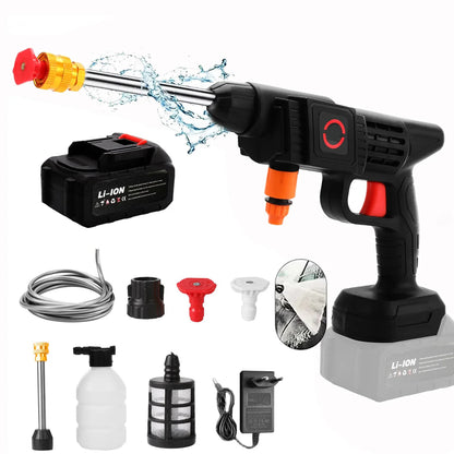 Cordless Lithium Battery Pressure Washer with Adjustable Spray Nozzle