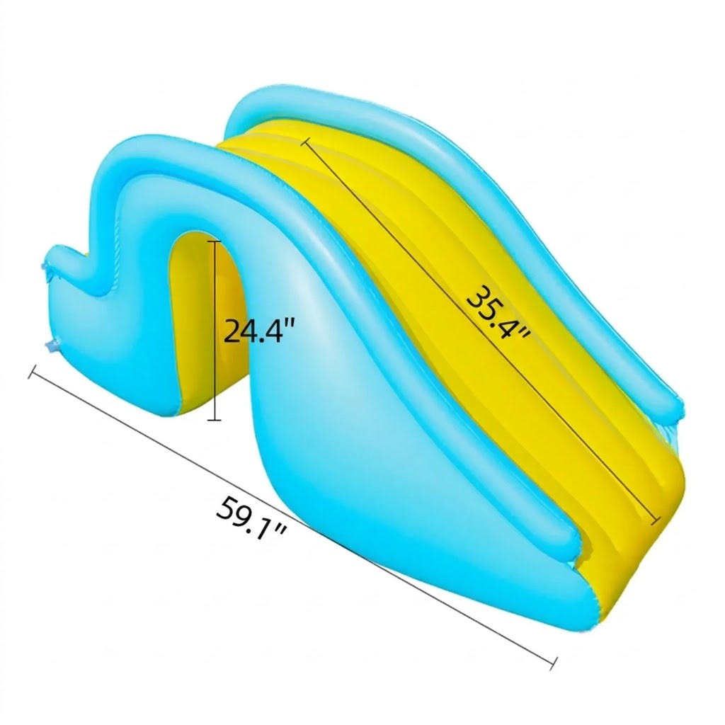 Inflatable Slide for Kids, Perfect for Pool and Backyard