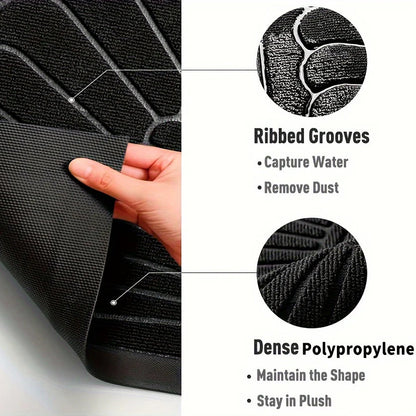 Durable Rubber Door Mat Half-Round Design for Indoor and Outdoor Use