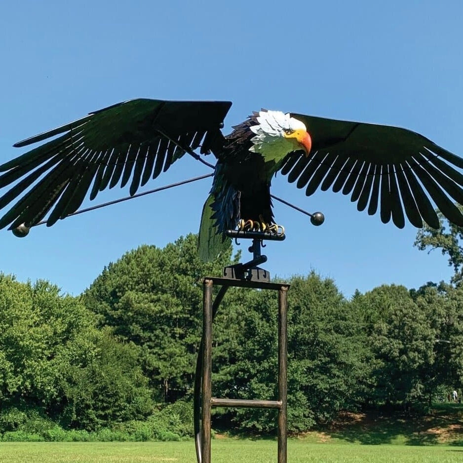 Metal Bird Wind Spinner, Decorative Garden Ornament