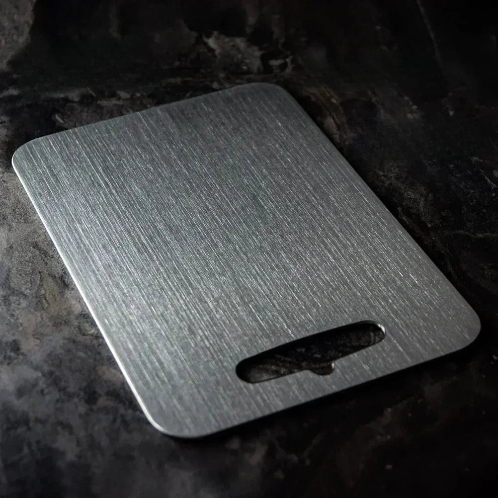 Titanium Kitchen Cutting Board with Rounded Edges and Smooth Finish