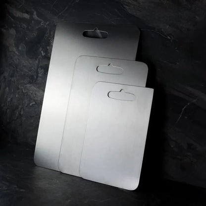 Titanium Kitchen Cutting Board with Rounded Edges and Smooth Finish