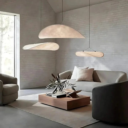 Japandi Pendant Lamp Wabi Sabi Silk LED Light