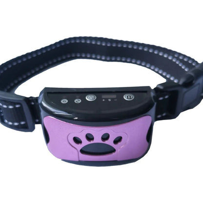 Rechargeable Anti Bark Dog Collar Adjustable Reflective Waterproof Nylon