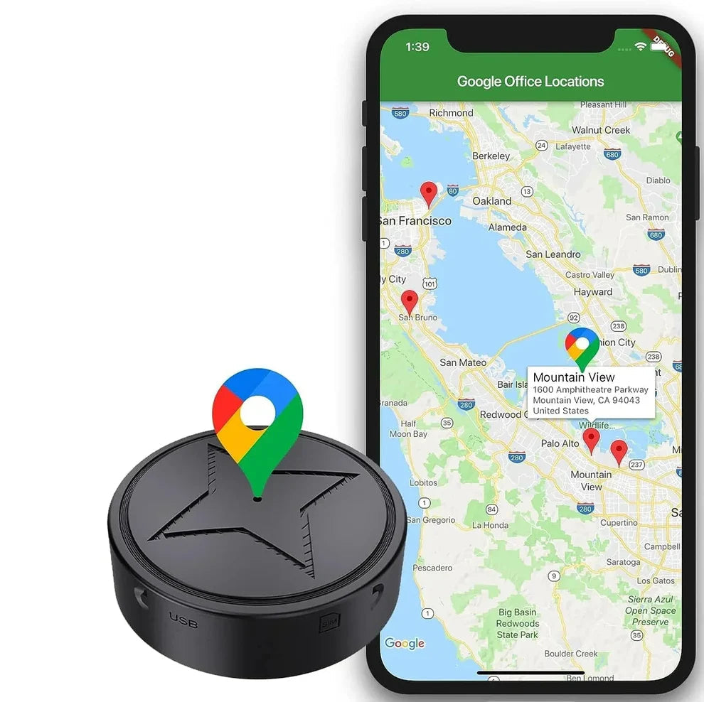Mini GPS Tracker for Car and Bike, Magnetic Real-Time Tracking